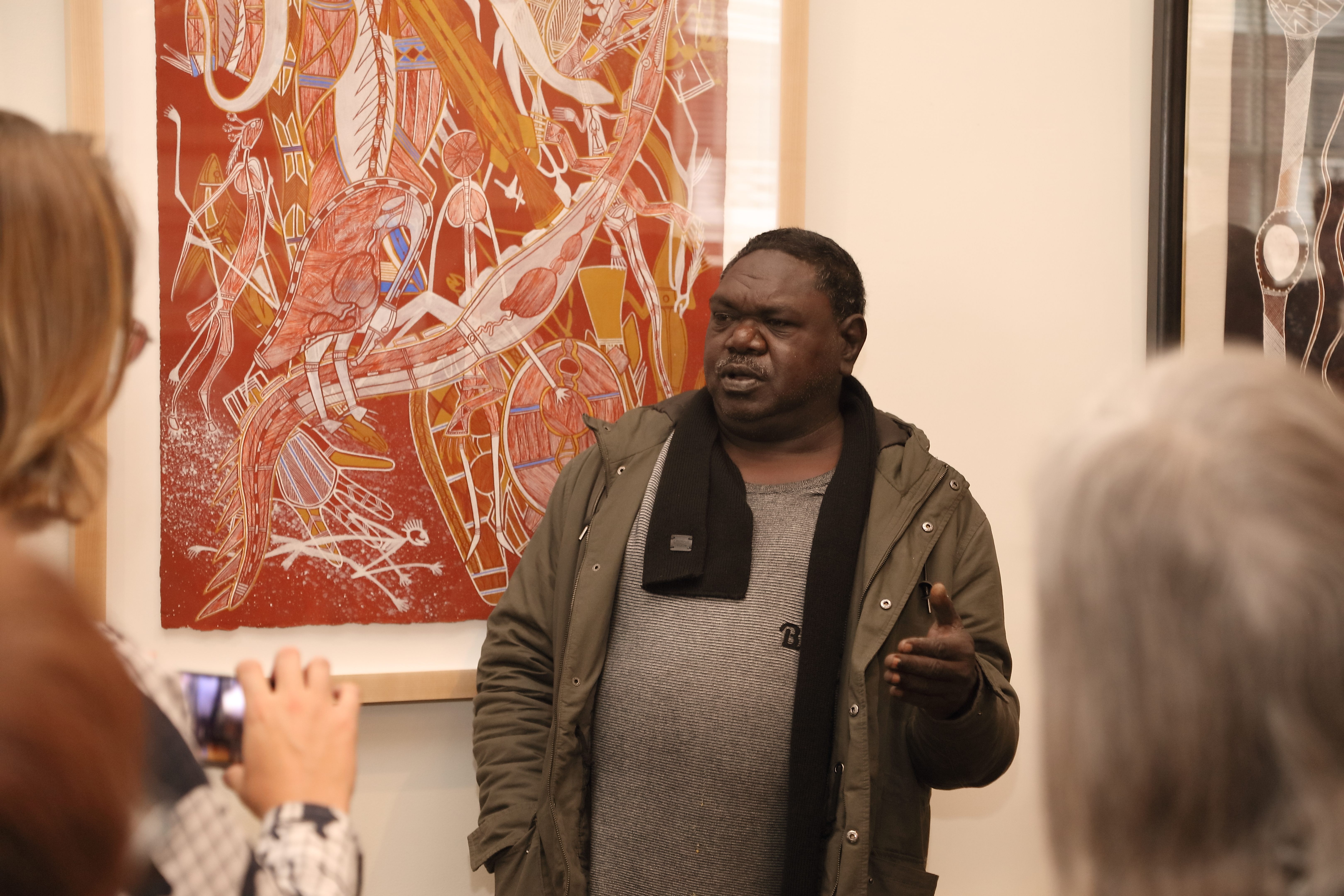 Visiting artist Gabriel Maralngurra works with UVA students in virtual residency